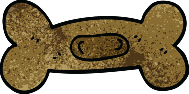 bir insan tarafından çizilmiş bir karalama hayvan kemiği.