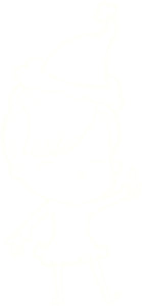 Bir insan tarafından çizilen Noel Kadın Tebeşiri