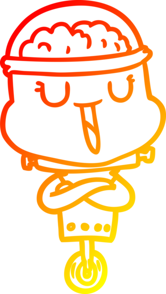 Bir insan tarafından çizilmiş mutlu bir çizgi robot çizimi