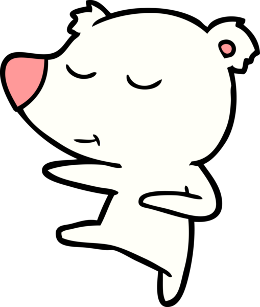 Bir insan tarafından çizilmiş kutup ayısı karikatürü