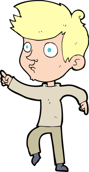 Bir insan tarafından çizilmiş çizgi film çocuğu.