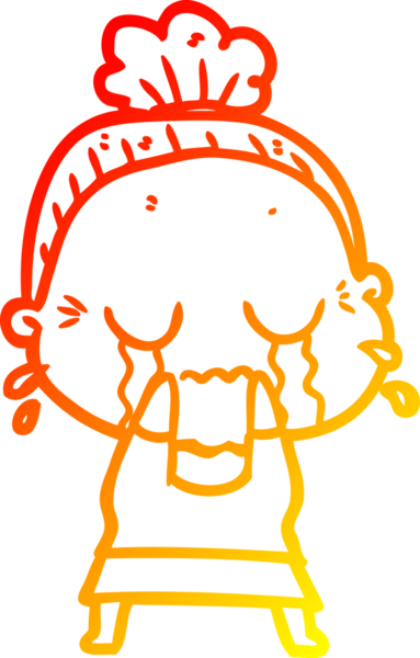 Bir insan tarafından çizilmiş, ağlayan bir karikatür çizimi.