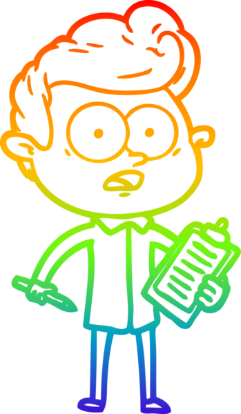 Bir insan tarafından çizilmiş şok olmuş bir çizgi film satıcısının çizimi.