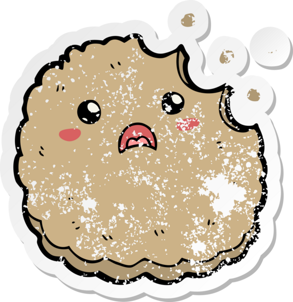 Bir insan tarafından çizilmiş karikatür bisküvisi.