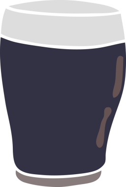 Bir insan tarafından çizilmiş bira bardağı karalaması.