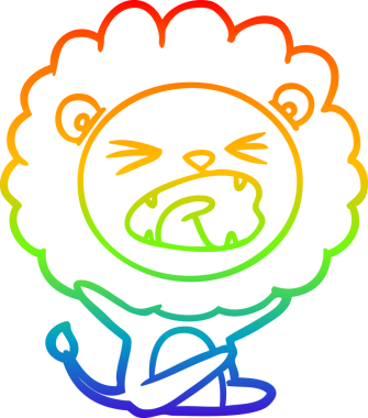 Gökkuşağı gradyan çizgi çizimi Bir insan tarafından çizilen öfke nöbeti