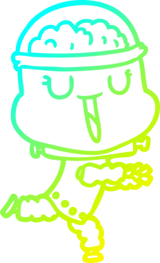 Bir insan tarafından çizilen mutlu çizgi film robotunun çizimi.