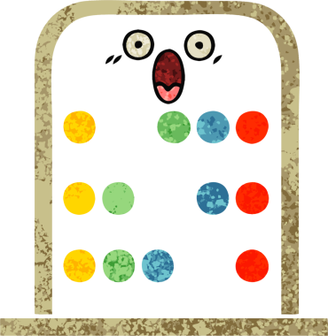 Bir insan tarafından çizilmiş abaküsün retro illüstrasyon tarzı karikatürü