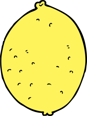 bir insan tarafından çizilmiş limon karikatürü