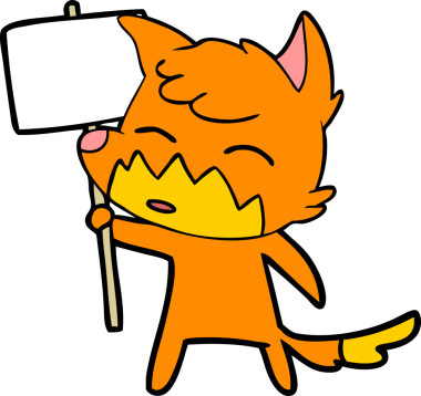 bir insan tarafından çizilmiş tilki çizgi filmi