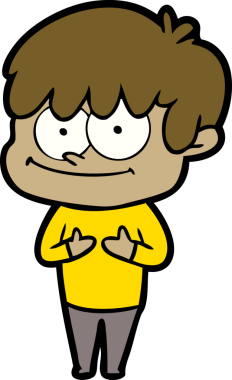 Bir insan tarafından çizilmiş mutlu çizgi film adamı.