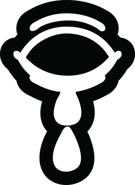 Bir insan tarafından çizilmiş ağlayan göz simgesi