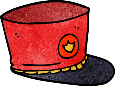 Bir insan tarafından çizilmiş karalama resmi şapka.