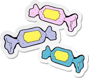 Bir insan tarafından çizilmiş bir karikatür çıkartması.