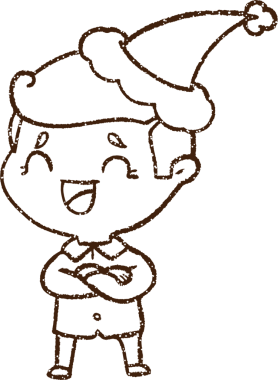 Bir insan tarafından çizilmiş Noel Adamı Kömürü