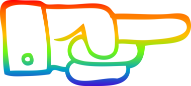 gökkuşağı gradyan çizimi bir insan eli tarafından çizilmiş bir çizgi film.