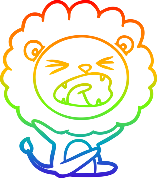 Gökkuşağı gradyan çizgi çizimi Bir insan tarafından çizilen öfke nöbeti