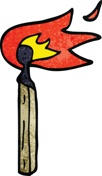 Bir insan tarafından çizilmiş karalama kibriti.