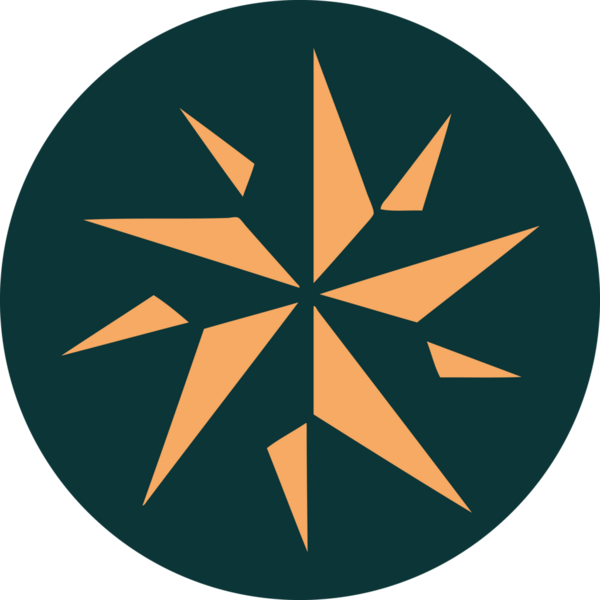 Bir insan tarafından çizilmiş bir yıldızın ikonik dövme şekli