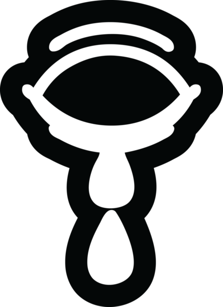 Bir insan tarafından çizilmiş ağlayan göz simgesi