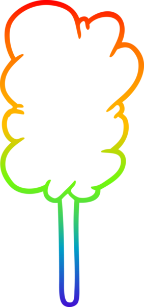 gökkuşağı gradyan çizgisi bir insan tarafından çizilmiş çubuğa şeker diş ipi çizimi