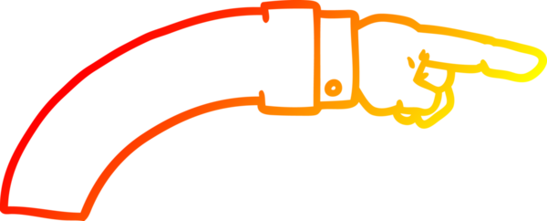 Bir insan tarafından çizilen çizgi film iş kolunun sıcak gradyan çizimi