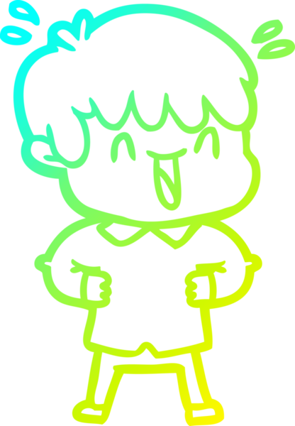 Bir insan tarafından çizilmiş gülen bir çizgi film karakteri çizimi.