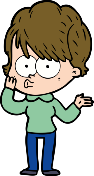 Bir insan tarafından çizilmiş karikatür kadın.