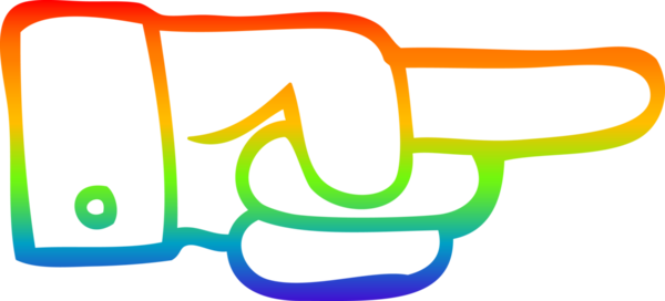 gökkuşağı gradyan çizimi bir insan eli tarafından çizilmiş bir çizgi film.