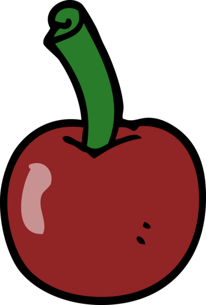 Bir insan tarafından çizilmiş kiraz.