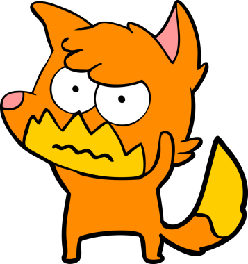 Bir insan tarafından çizilmiş bir tilki.