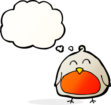 Bir insan tarafından çizilmiş düşünce baloncuğu olan komik bir çizgi roman Robin.