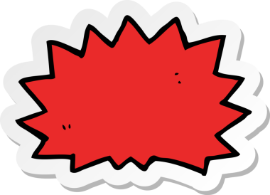 Bir insan tarafından çizilmiş çizgi roman patlamasının çıkartması.