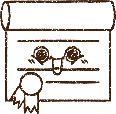 Bir insan tarafından çizilmiş Sertifika Kömürü Çizimi