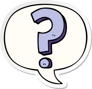 bir insan tarafından çizilmiş konuşma kabarcığı etiketli soru işareti