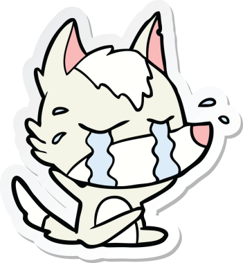 Bir insan tarafından çizilmiş bir karikatür çıkartması.