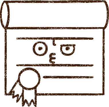 Bir insan tarafından çizilmiş Sertifika Kömürü Çizimi