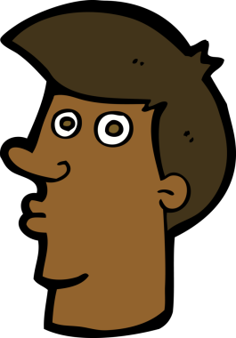 Bir insan tarafından çizilmiş, kafası karışmış bir adam.