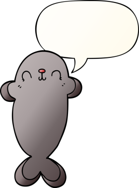 bir insan tarafından çizilmiş düzgün eğimli konuşma baloncuklu karikatür mührü