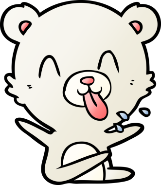 kaba karikatür kutup ayısının insan tarafından çizilmiş dili.