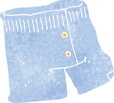 Bir insan tarafından çizilmiş çizgi film iç çamaşırı.