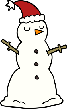 bir insan tarafından çizilmiş kardan adam çizgi filmi