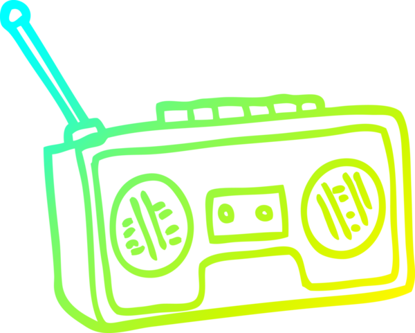 Bir insan tarafından çizilmiş soğuk gradyan çizgi film karakteri.