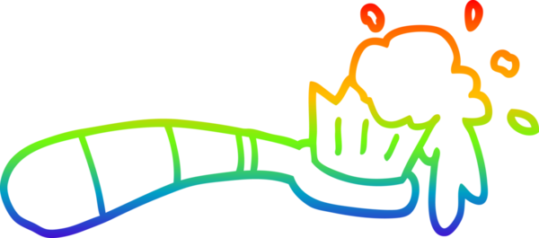 bir insan tarafından çizilmiş bir diş fırçasının çizimi.