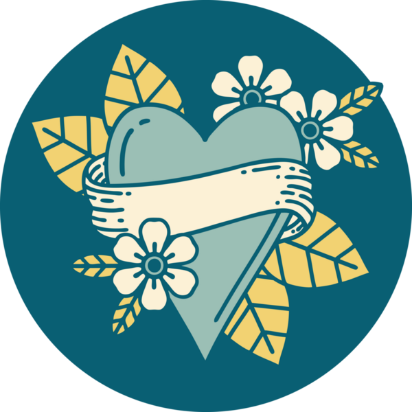 Bir insan tarafından çizilmiş kalp ve bayrağın ikonik dövme şekli