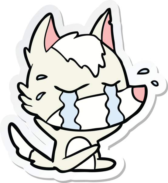 Bir insan tarafından çizilmiş bir karikatür çıkartması.