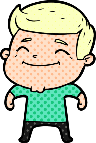 Bir insan tarafından çizilmiş mutlu çizgi film adamı.