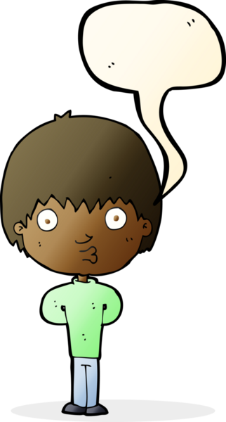 Bir insan tarafından çizilmiş konuşma balonu olan ıslık çalan çocuk.