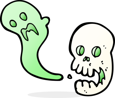 Bir insan tarafından çizilmiş ürkütücü bir kafatası.