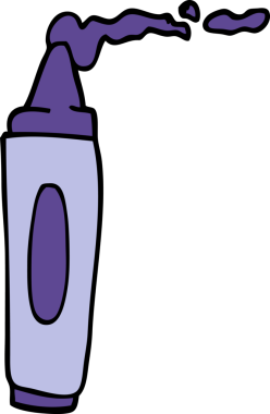 Bir insan tarafından çizilmiş karalama boya kalemi.